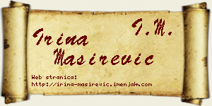 Irina Maširević vizit kartica